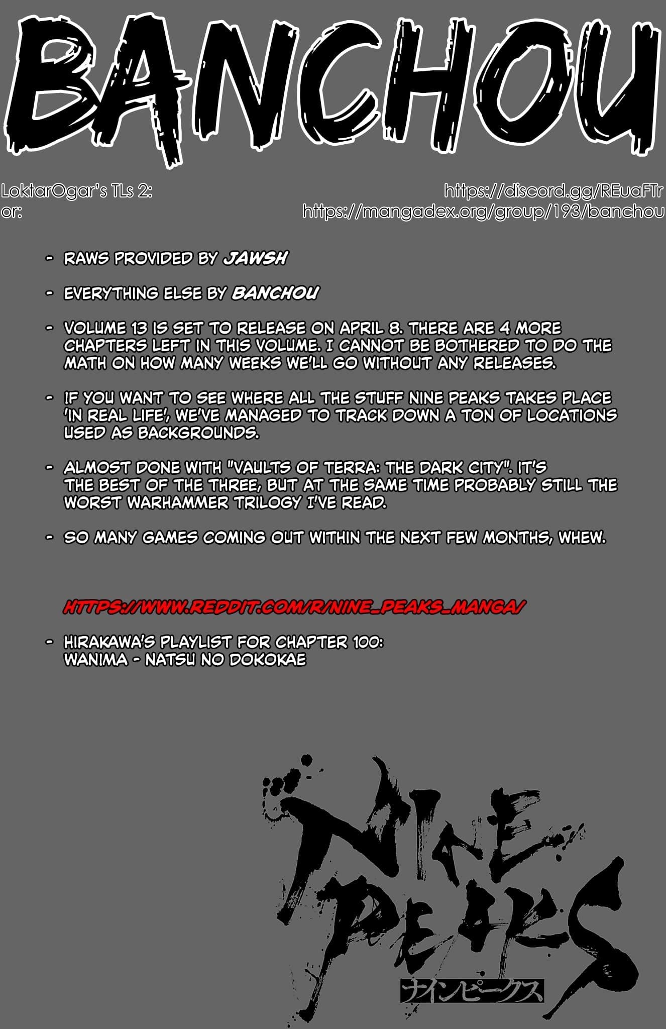 Nine Peaks Chapter 100 - Page 1